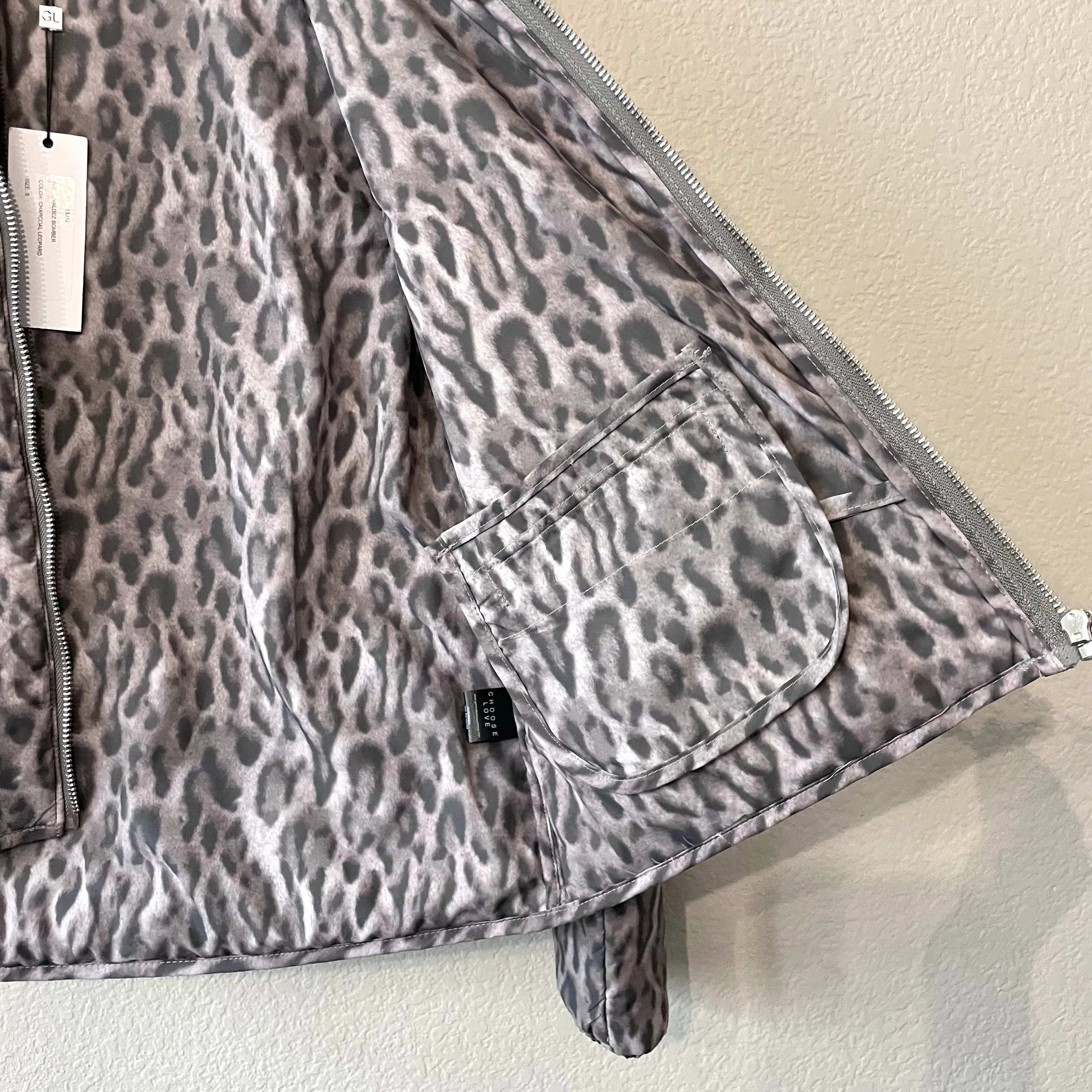 Leopard Puff Bomber Jacket