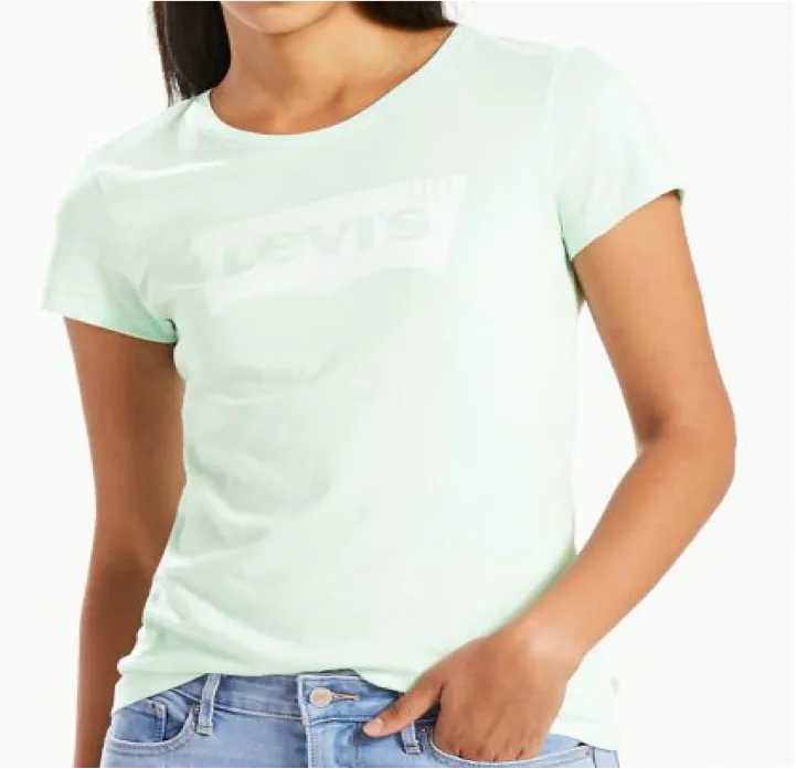 Levi's Women's Slim Crew Neck Tee Shirt, Core Batwing (100% Cotton)