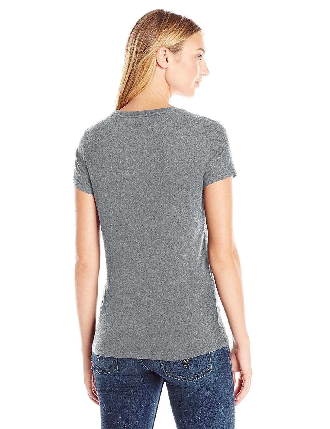 Levi's Women's Slim Crew Neck Tee Shirt Core Batwing Smokestack