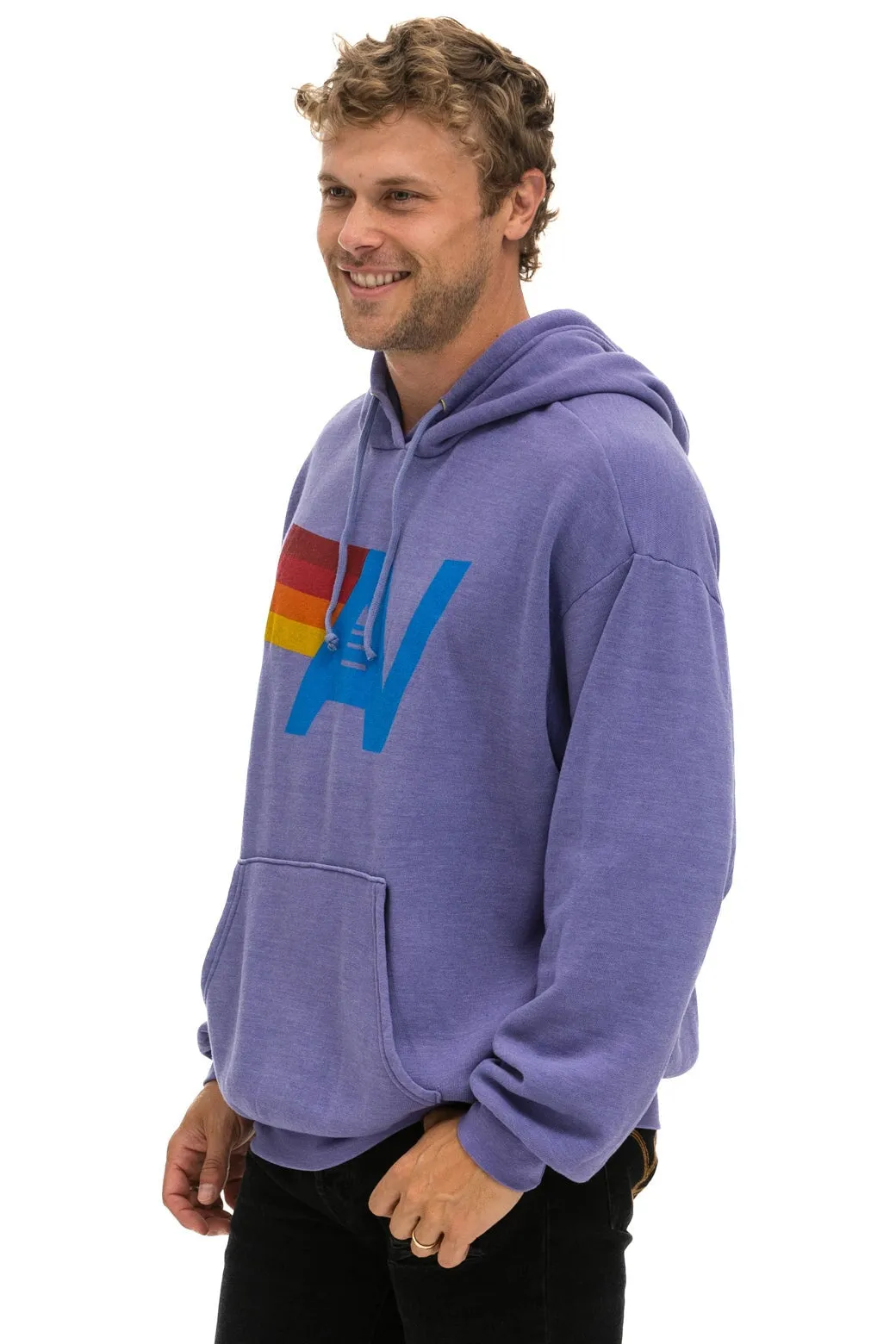 LOGO PULLOVER RELAXED HOODIE - LAVENDER