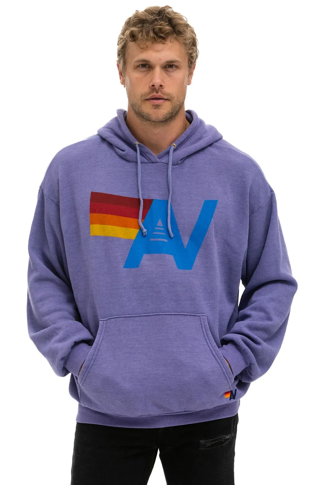 LOGO PULLOVER RELAXED HOODIE - LAVENDER