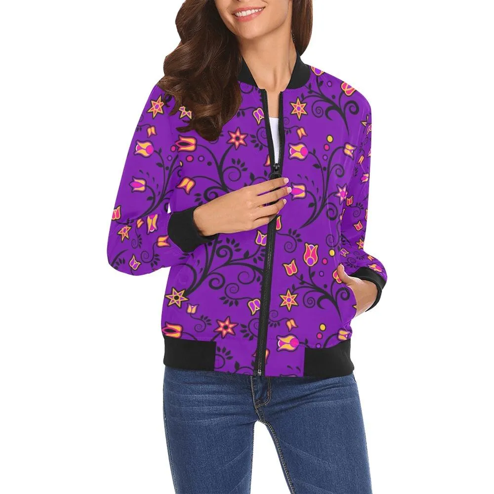 Lolipop Star Bomber Jacket for Women