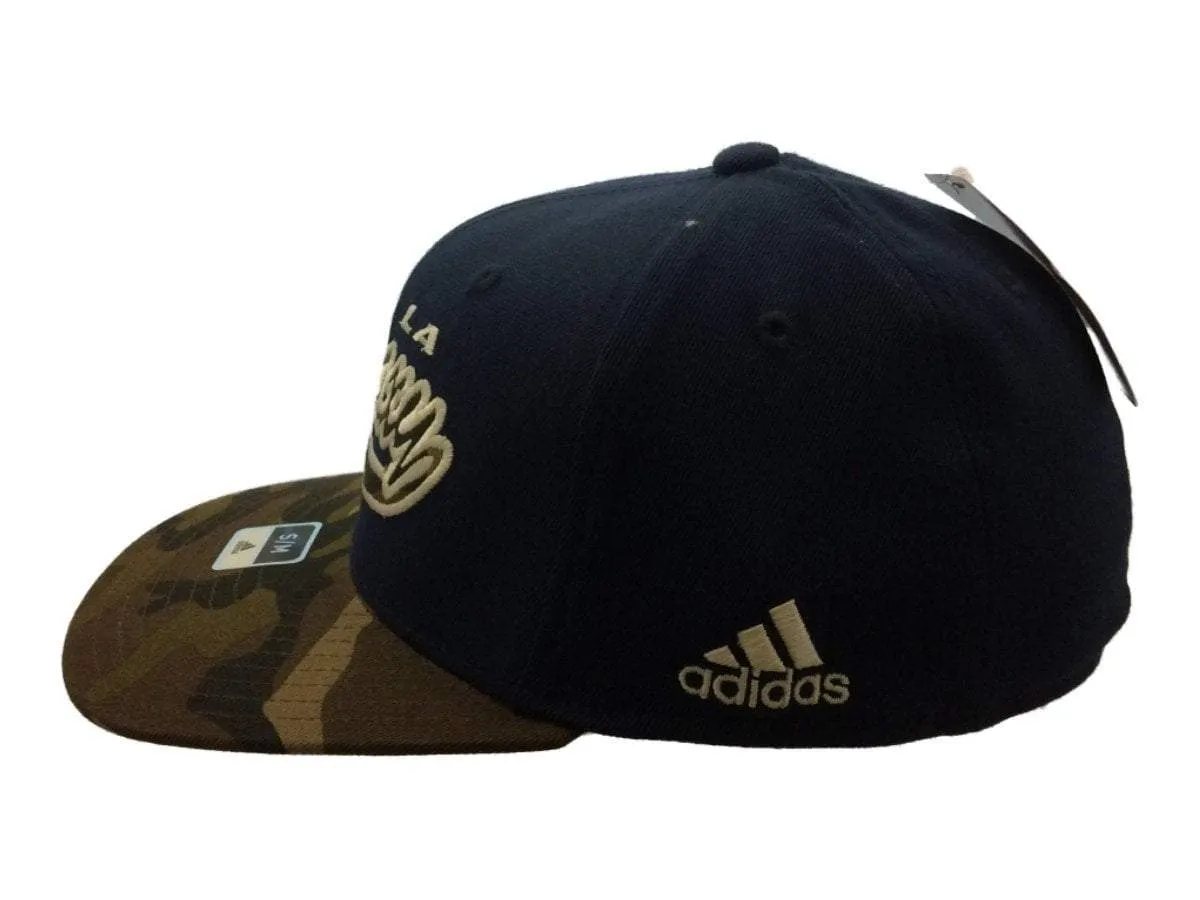 Los Angeles Galaxy Adidas FitMax 70 Navy Camo Structured Flat Bill Hat (S/M)