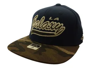 Los Angeles Galaxy Adidas FitMax 70 Navy Camo Structured Flat Bill Hat (S/M)