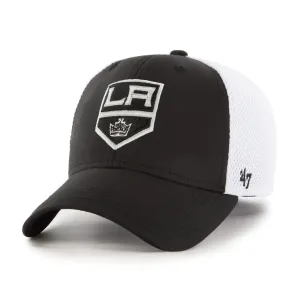 Los Angeles Kings 47 Brand Black Back Pedal Contender Mesh Stretch Fit Hat Cap