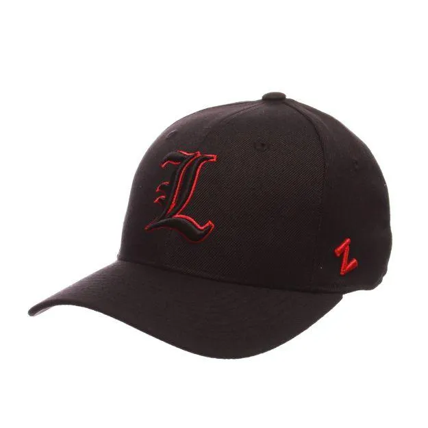 Louisville Cardinals Zephyr Black "The Ville" Structured Fitted Hat Cap