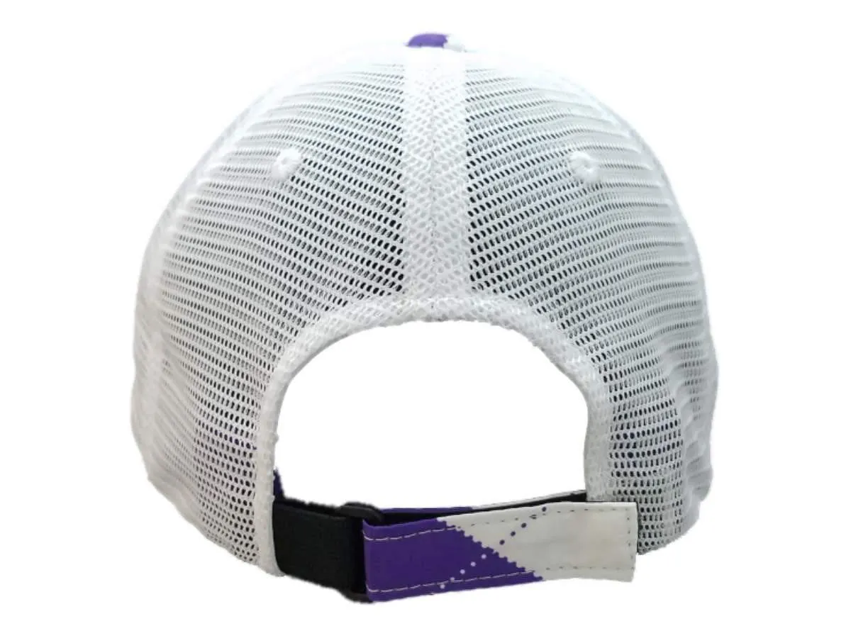 LSU Tigers TOW Purple White Argyle "Get Loud" Mesh Structured Adj. Strap Hat Cap