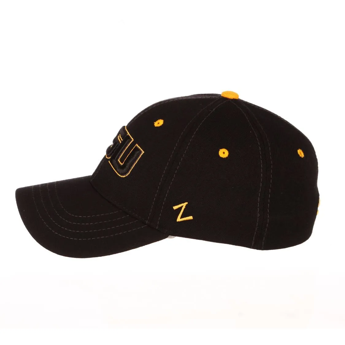 LSU Tigers Zephyr Black "Element" Structured Stretch Fit Hat Cap