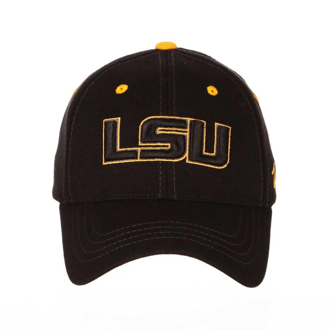 LSU Tigers Zephyr Black "Element" Structured Stretch Fit Hat Cap