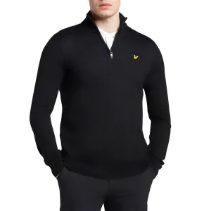 Lyle & Scott Core 1/4 Zip Merino Mix - True Black