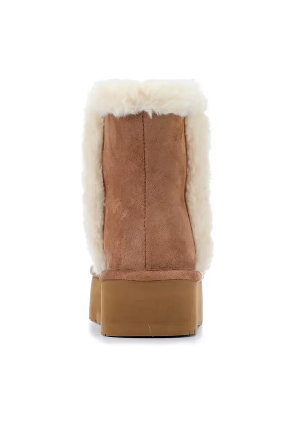 Madden Girl Everette Fur Booties for Women in Tan | EVERETTE-TAN