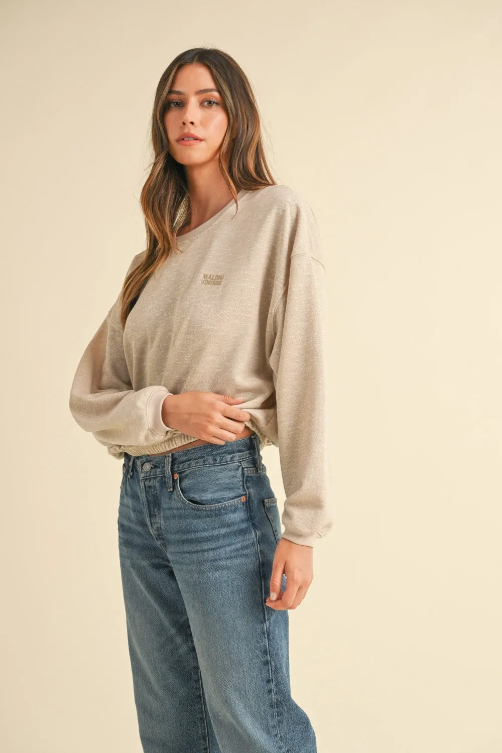 Malibu Vintage Sweatshirt - Taupe