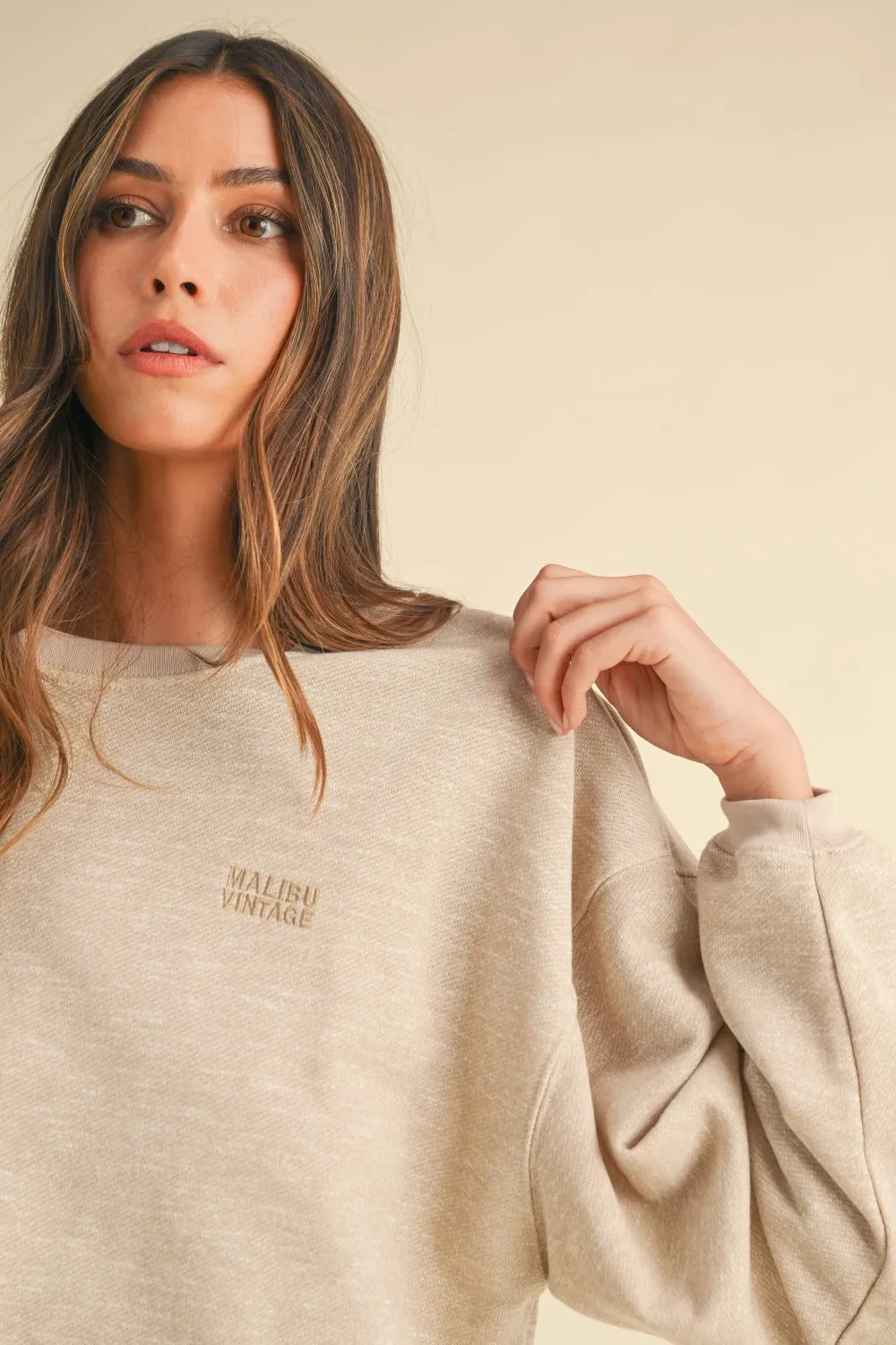 Malibu Vintage Sweatshirt - Taupe