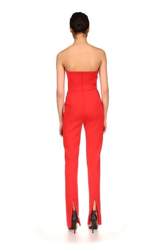 Mariam Strapless Crocs Embellished Jumpsuit