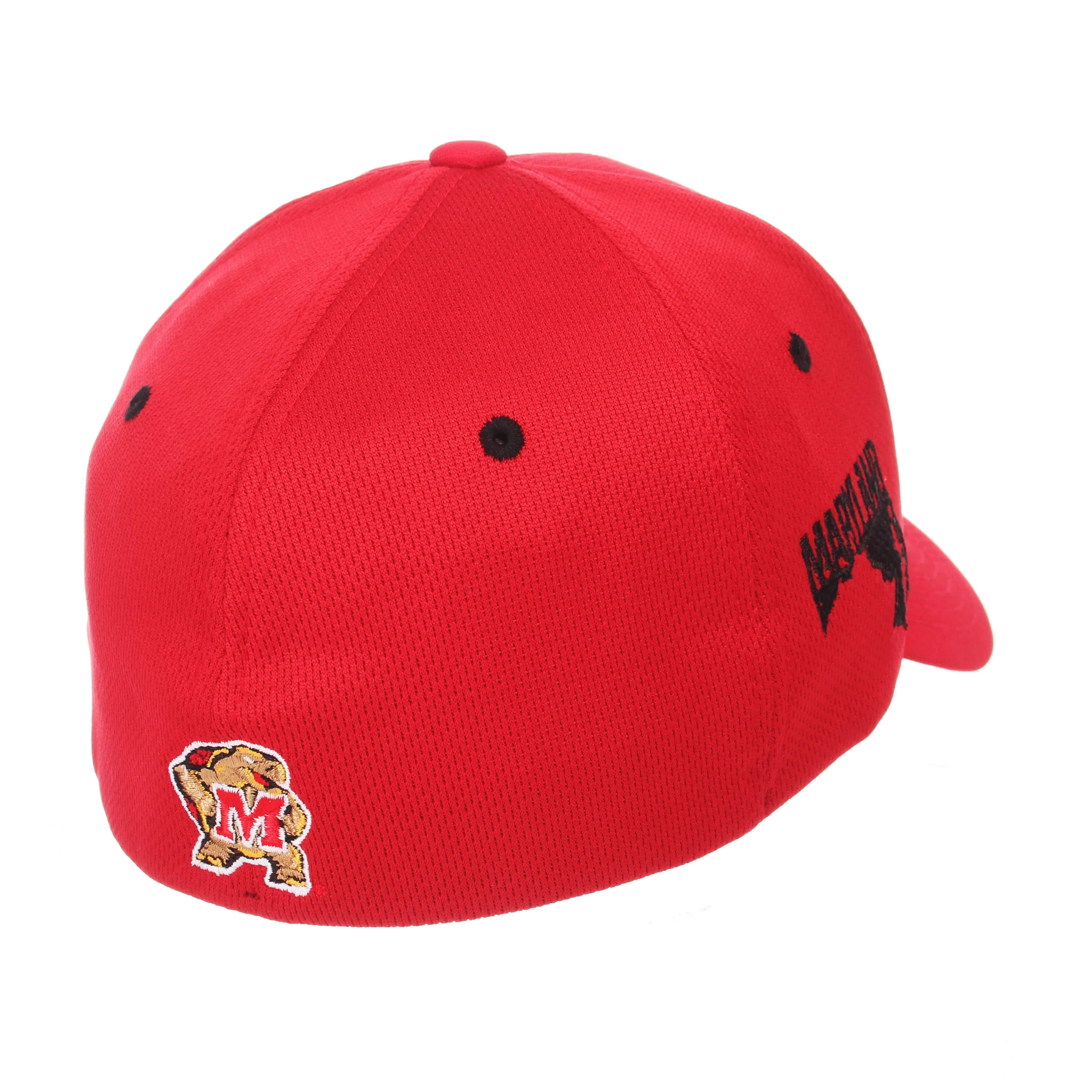 Maryland Terrapins Zephyr Red "Rambler" Structured Stretch Fit Hat Cap (M/L)