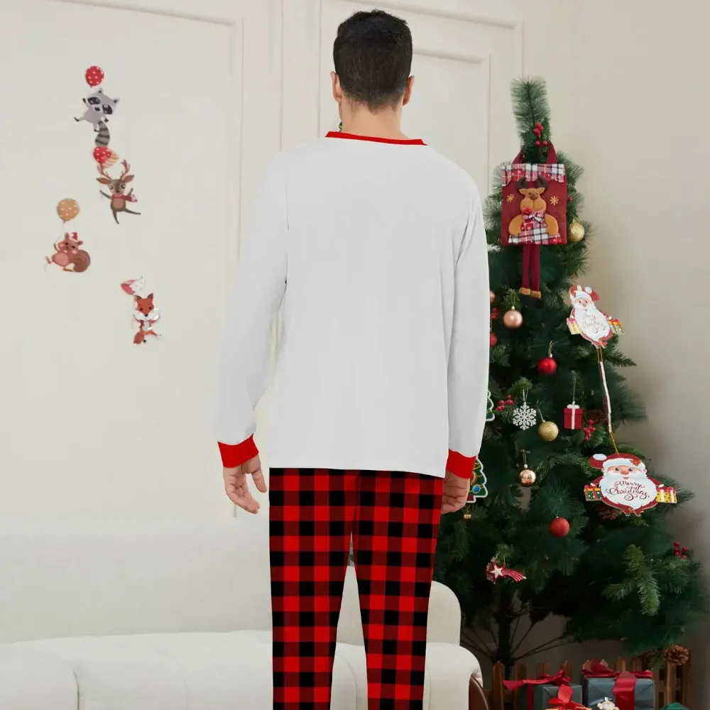 Matching Family Pajamas Sets Merry Christmas Top and Plaid Pants