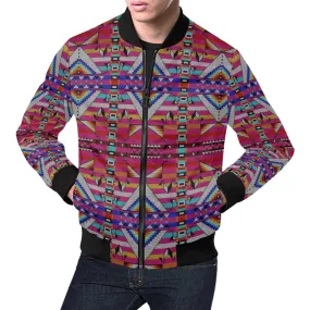 Medicine Blessing Pink All Over Print Bomber Jacket for Men