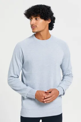 Men Teal Crew Neck Pullover