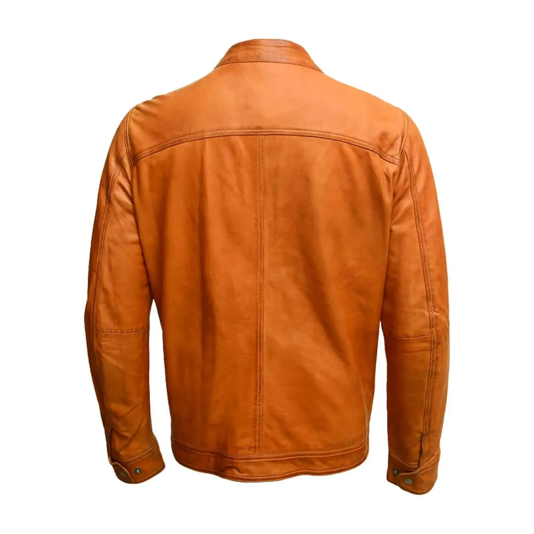 Men's  Leather Racer Jacket