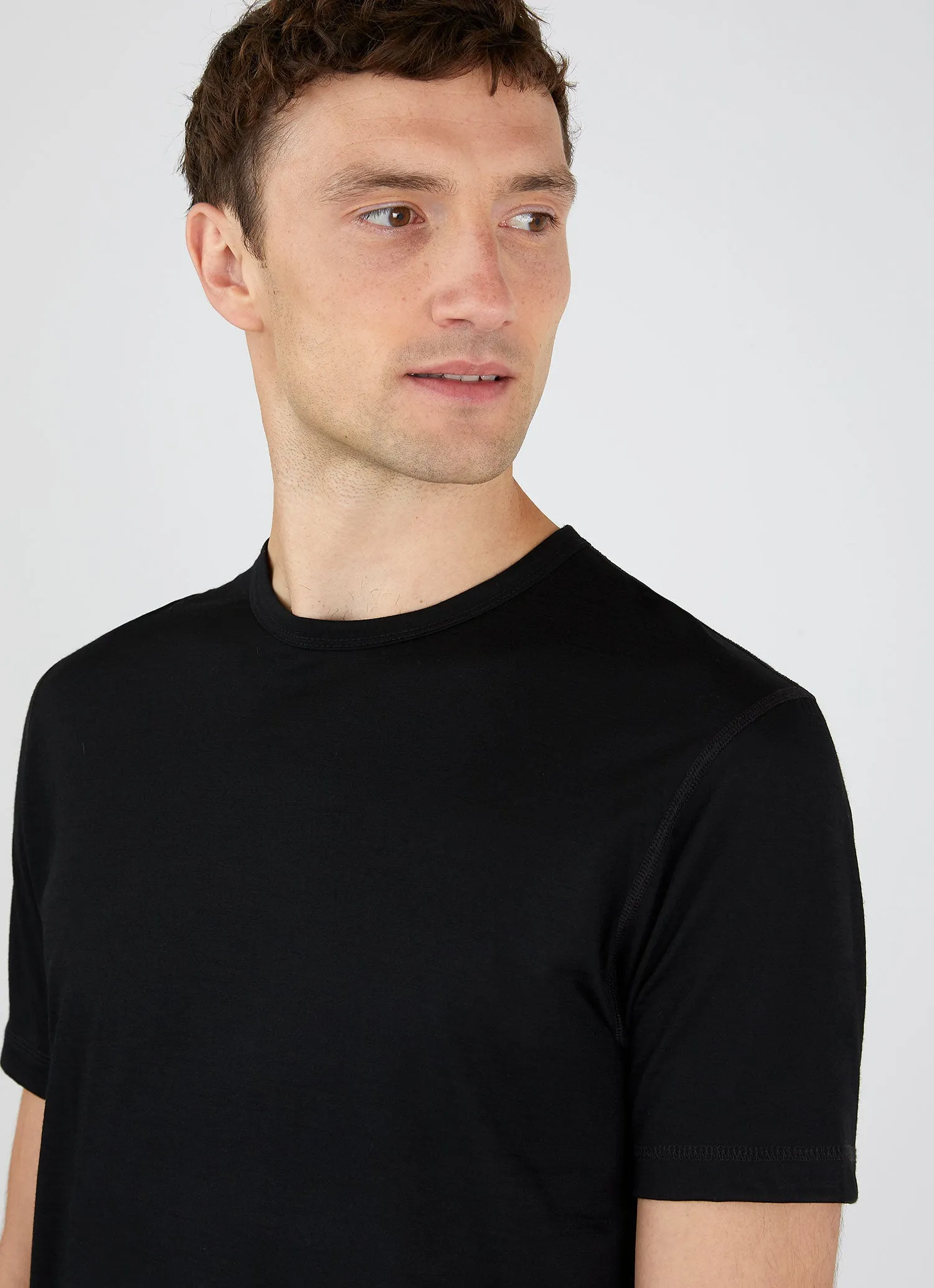 Men's Merino Base Layer T- Shirt in Black