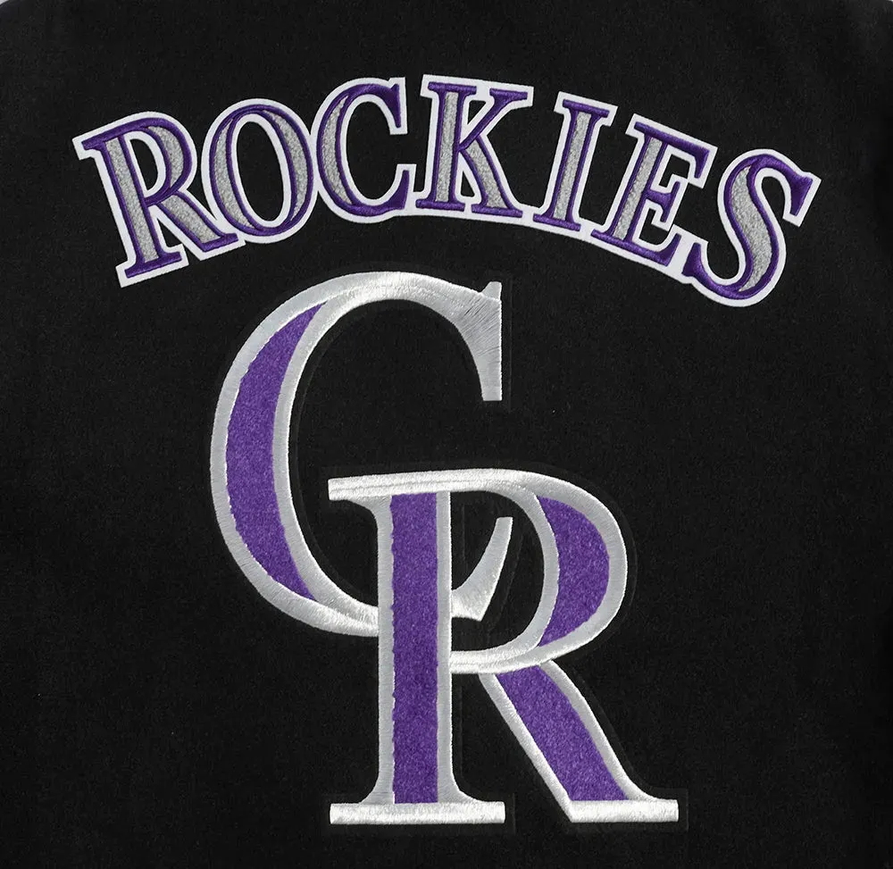 Men's MLB Colorado Rockies Classic Rib Varsity Jacket