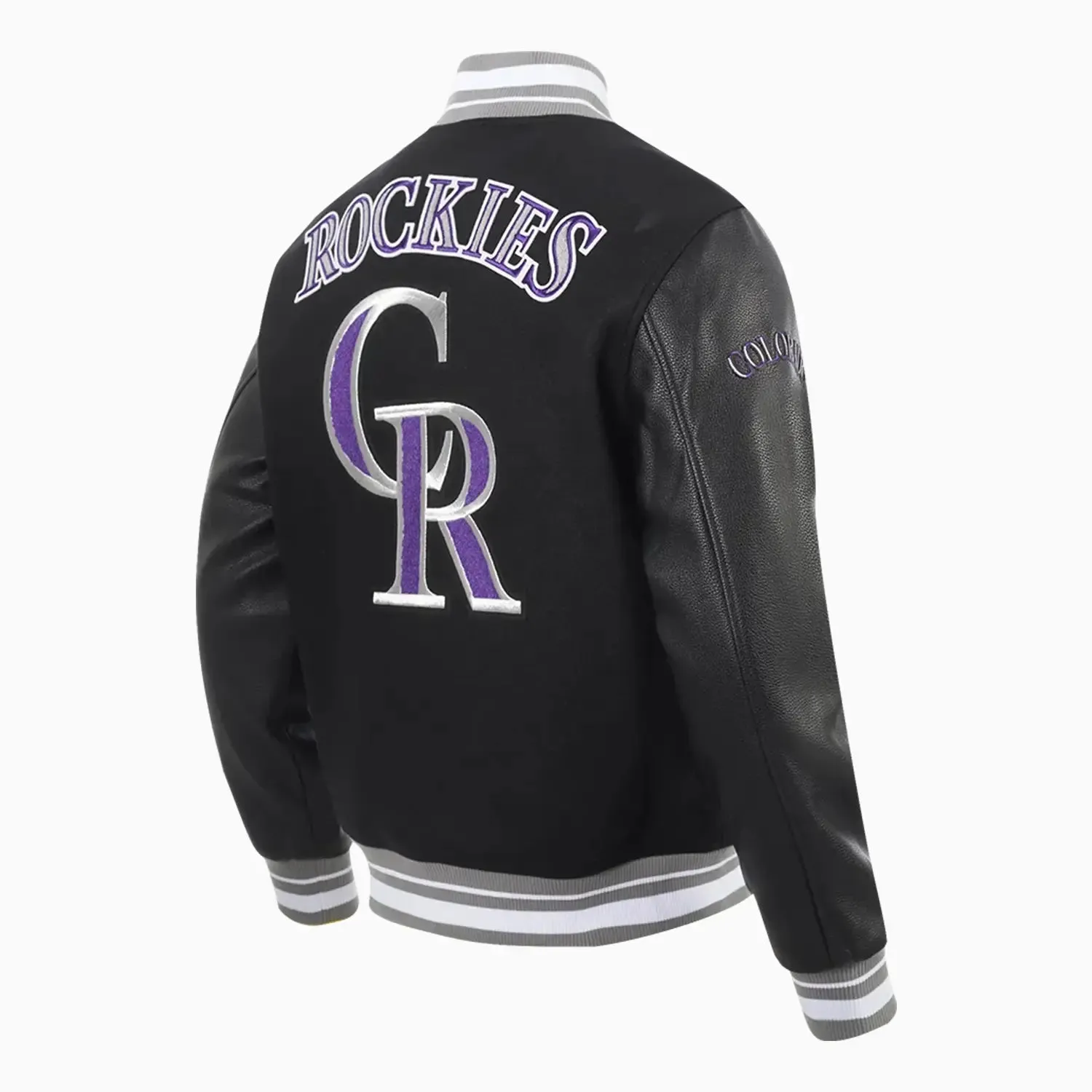 Men's MLB Colorado Rockies Classic Rib Varsity Jacket