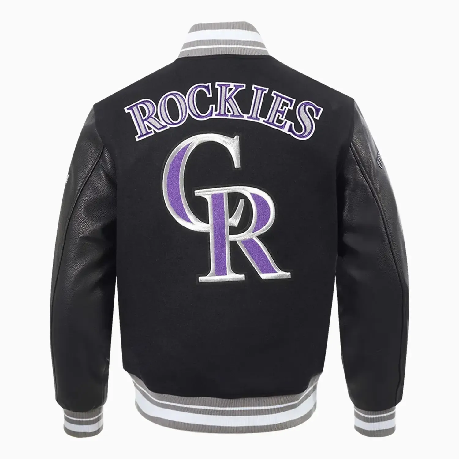 Men's MLB Colorado Rockies Classic Rib Varsity Jacket