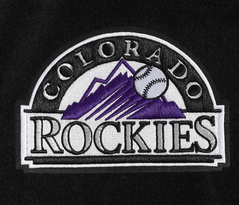 Men's MLB Colorado Rockies Classic Rib Varsity Jacket