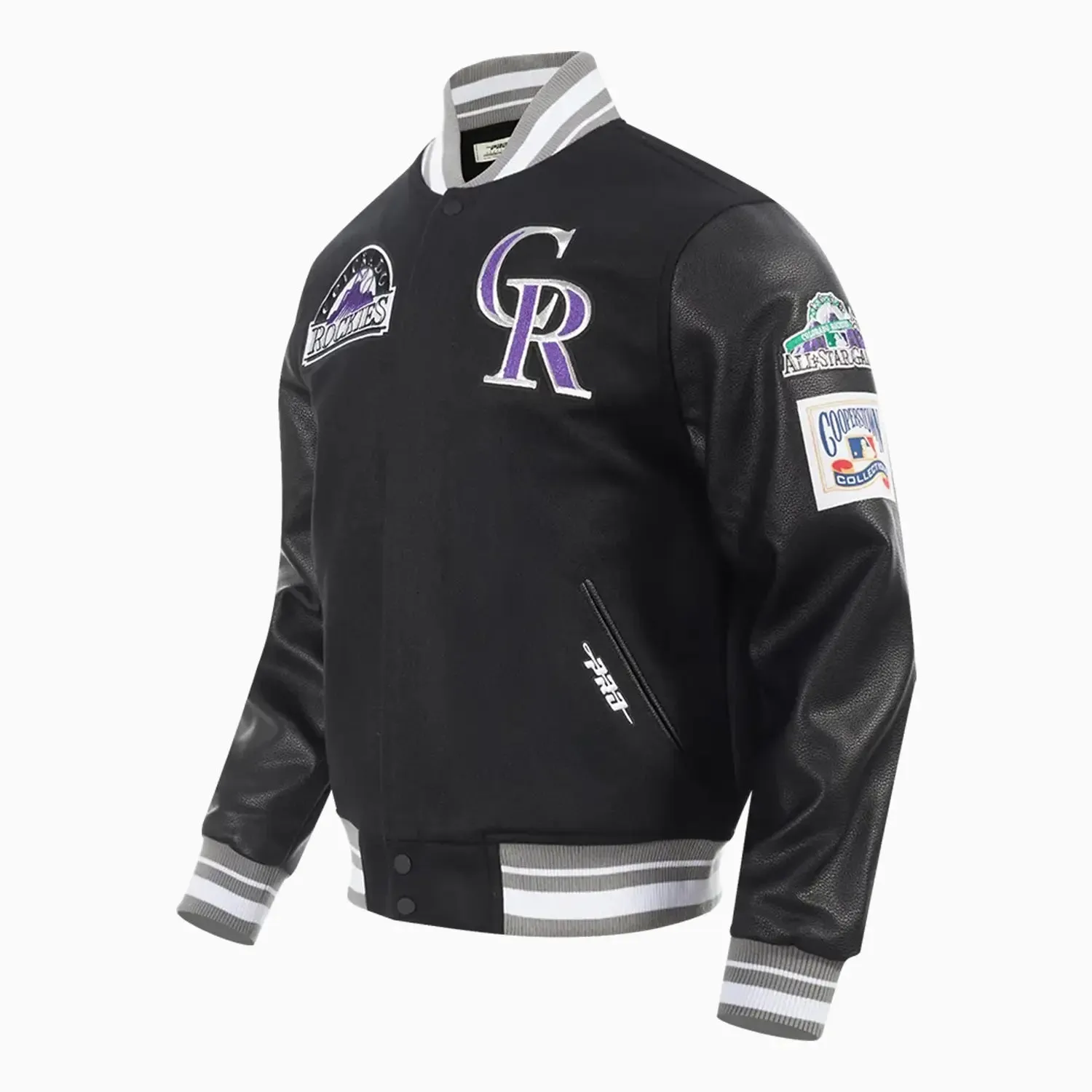 Men's MLB Colorado Rockies Classic Rib Varsity Jacket