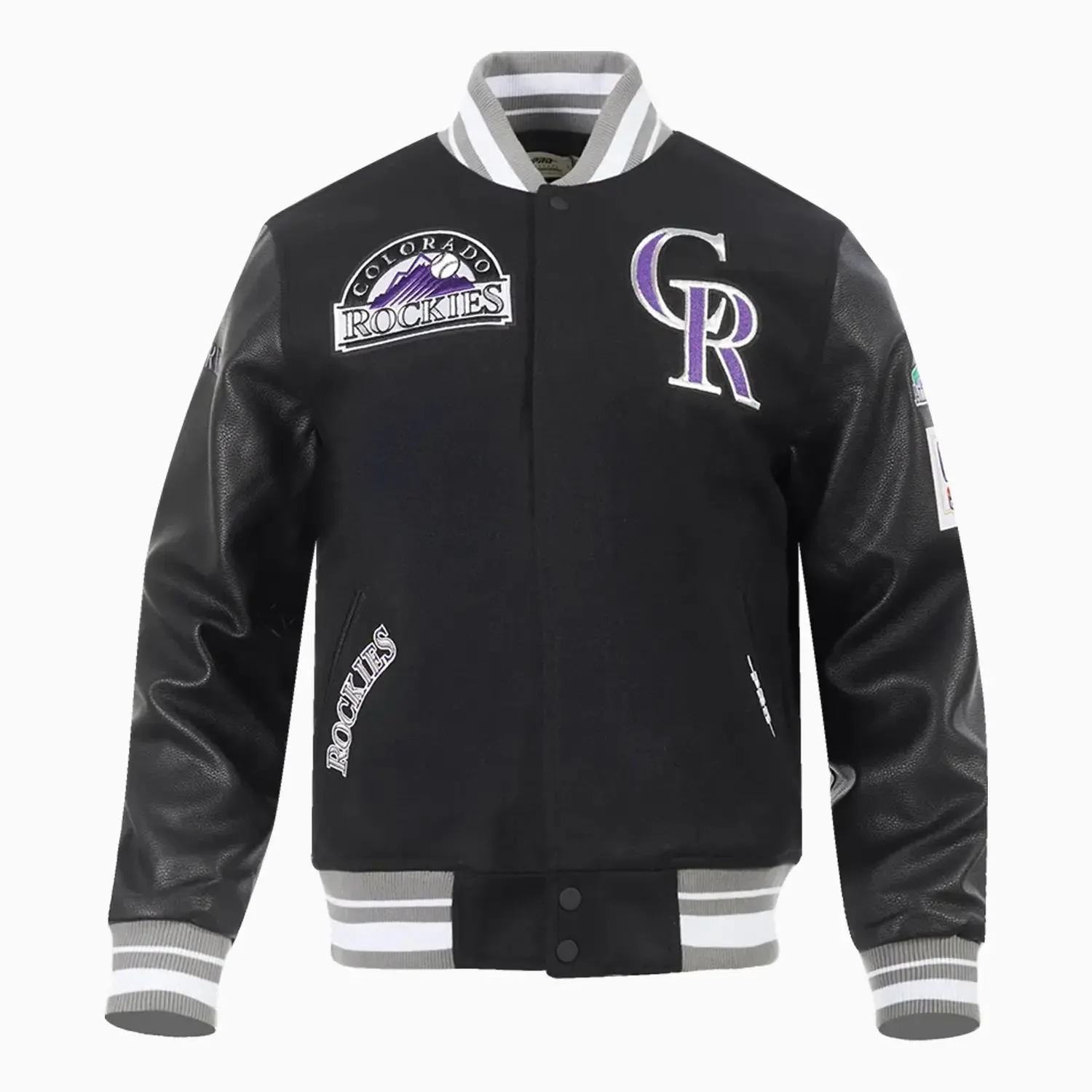 Men's MLB Colorado Rockies Classic Rib Varsity Jacket