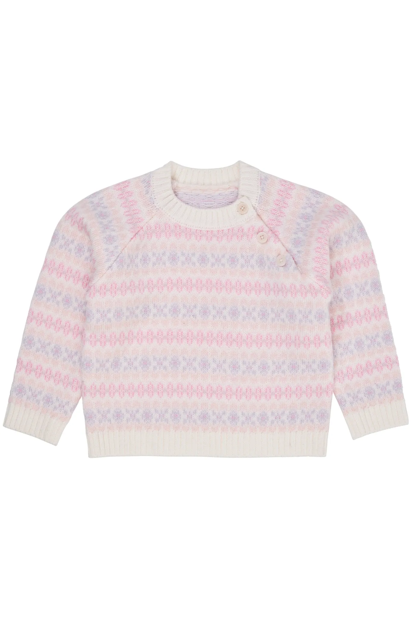 MERINO PATTERN PULL OVER - LAVENDER COMBI