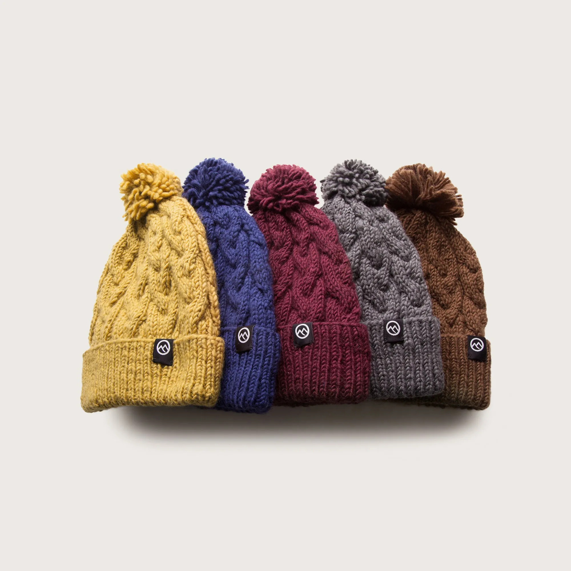 Merino Wool Links Beanie - Mustard