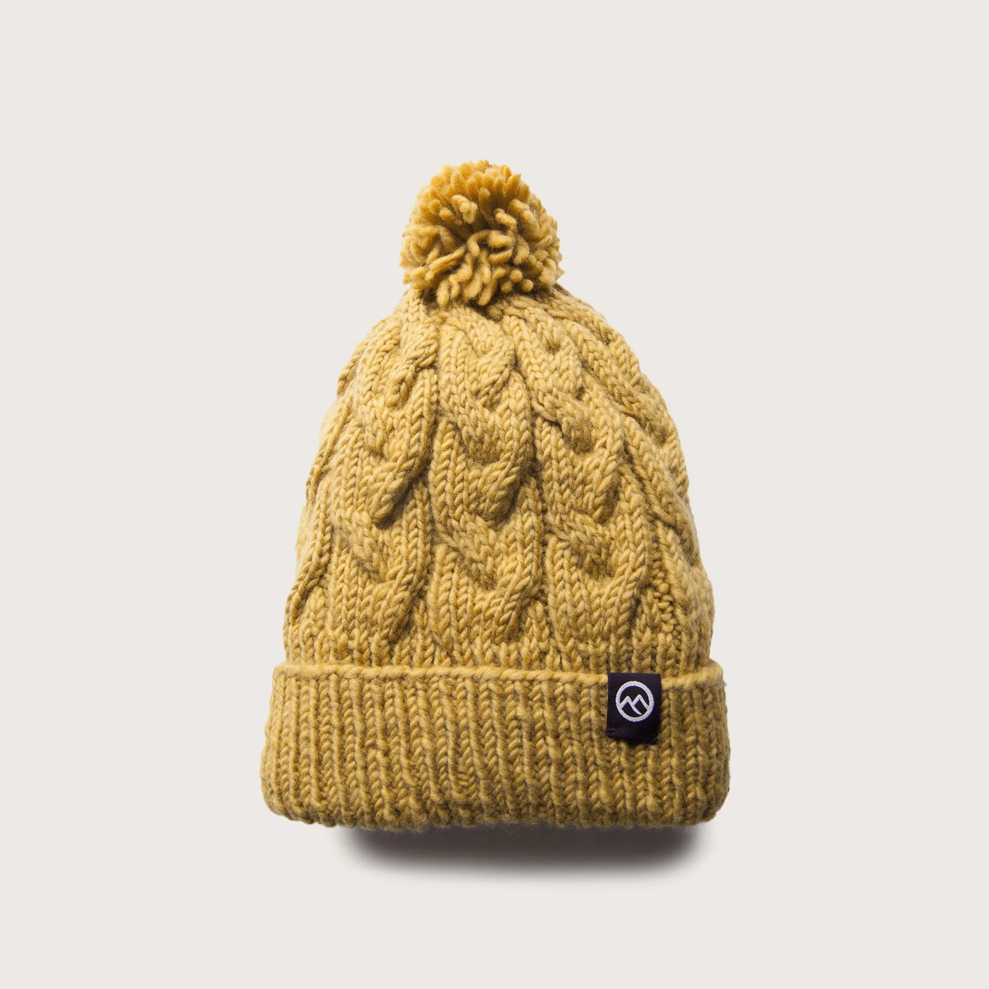 Merino Wool Links Beanie - Mustard