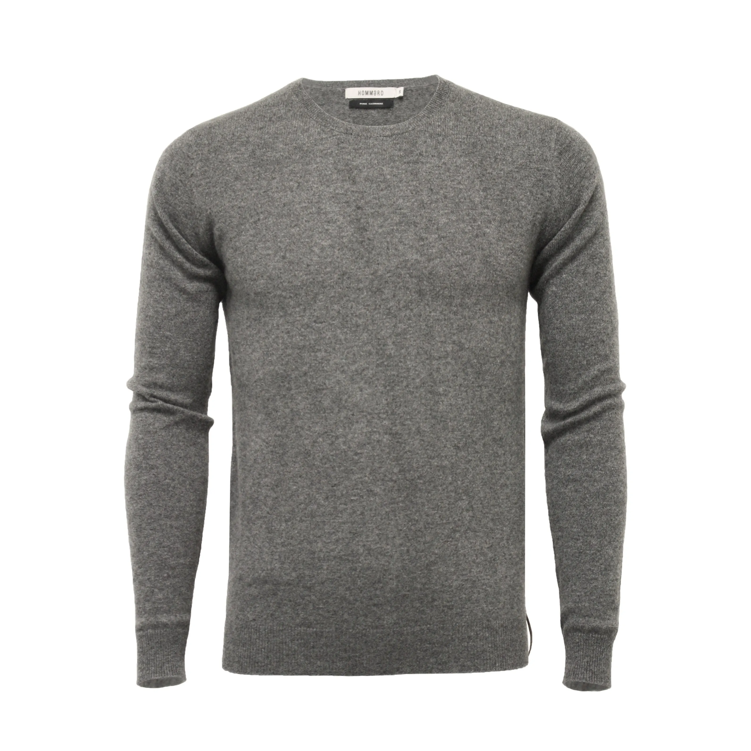 Mid Grey Cashmere Crew Neck Sweater