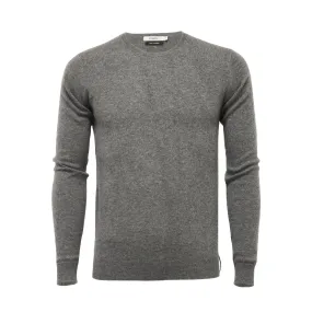 Mid Grey Cashmere Crew Neck Sweater