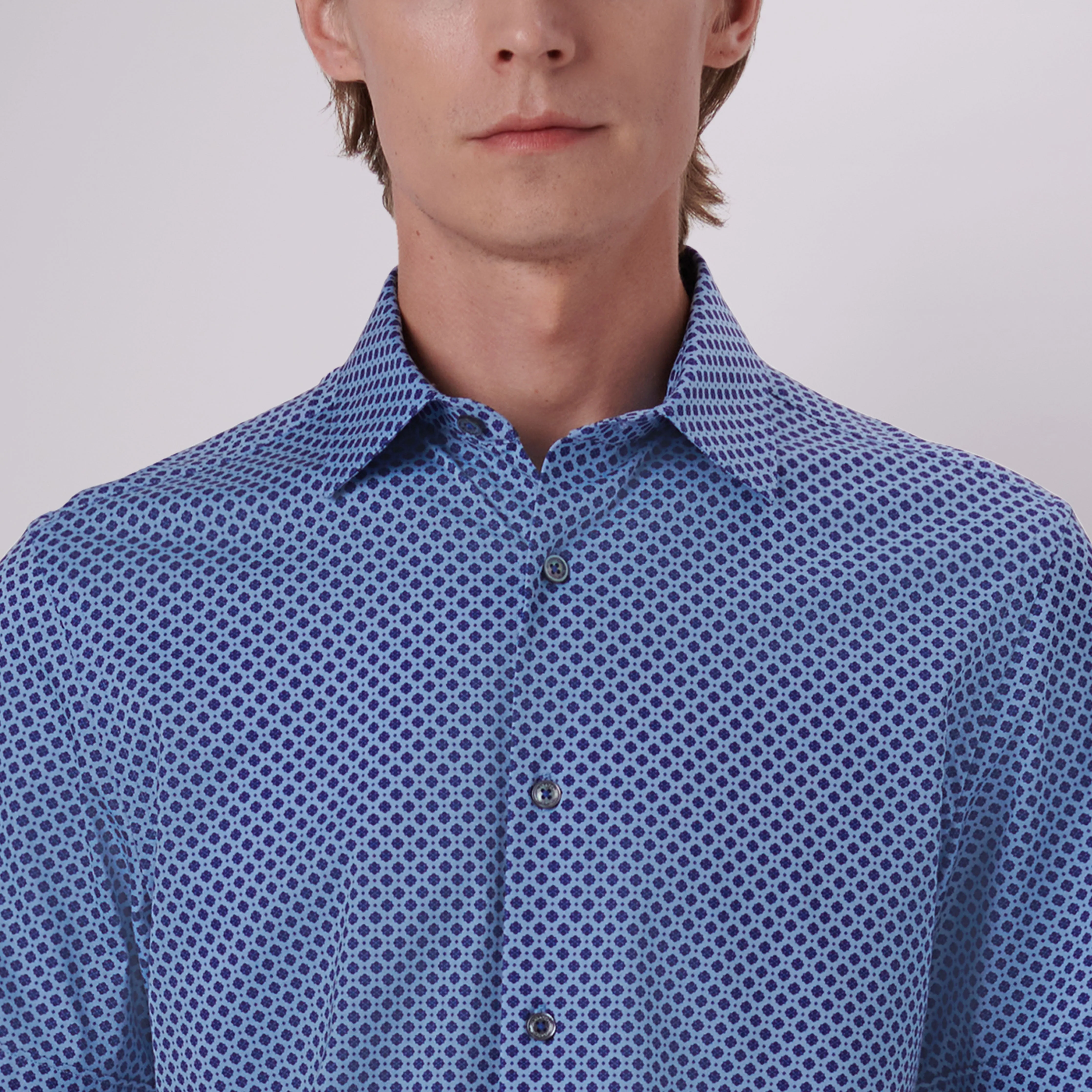 Milo Geometric Print OoohCotton Short Sleeve Shirt