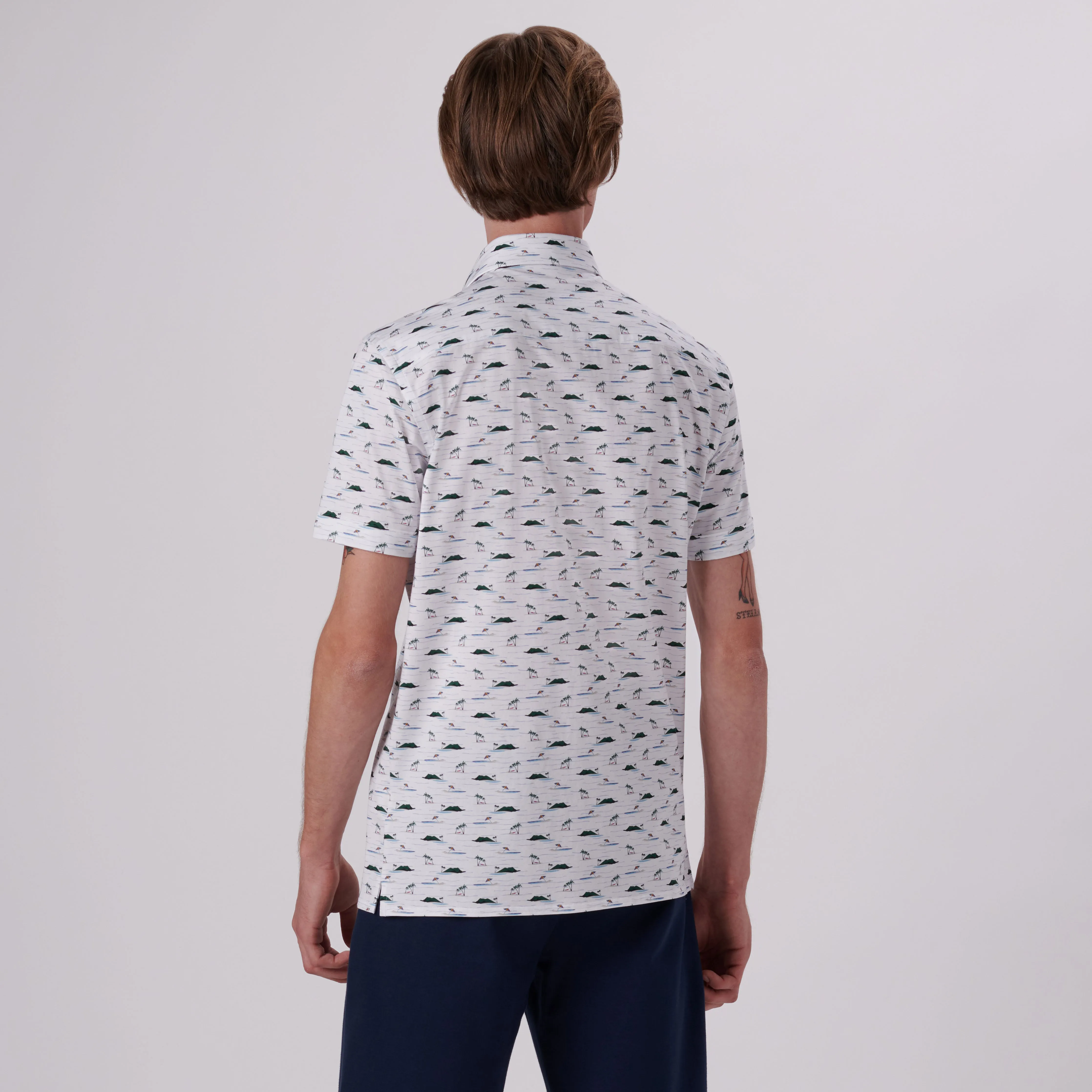 Milo Island Print OoohCotton Short Sleeve Shirt