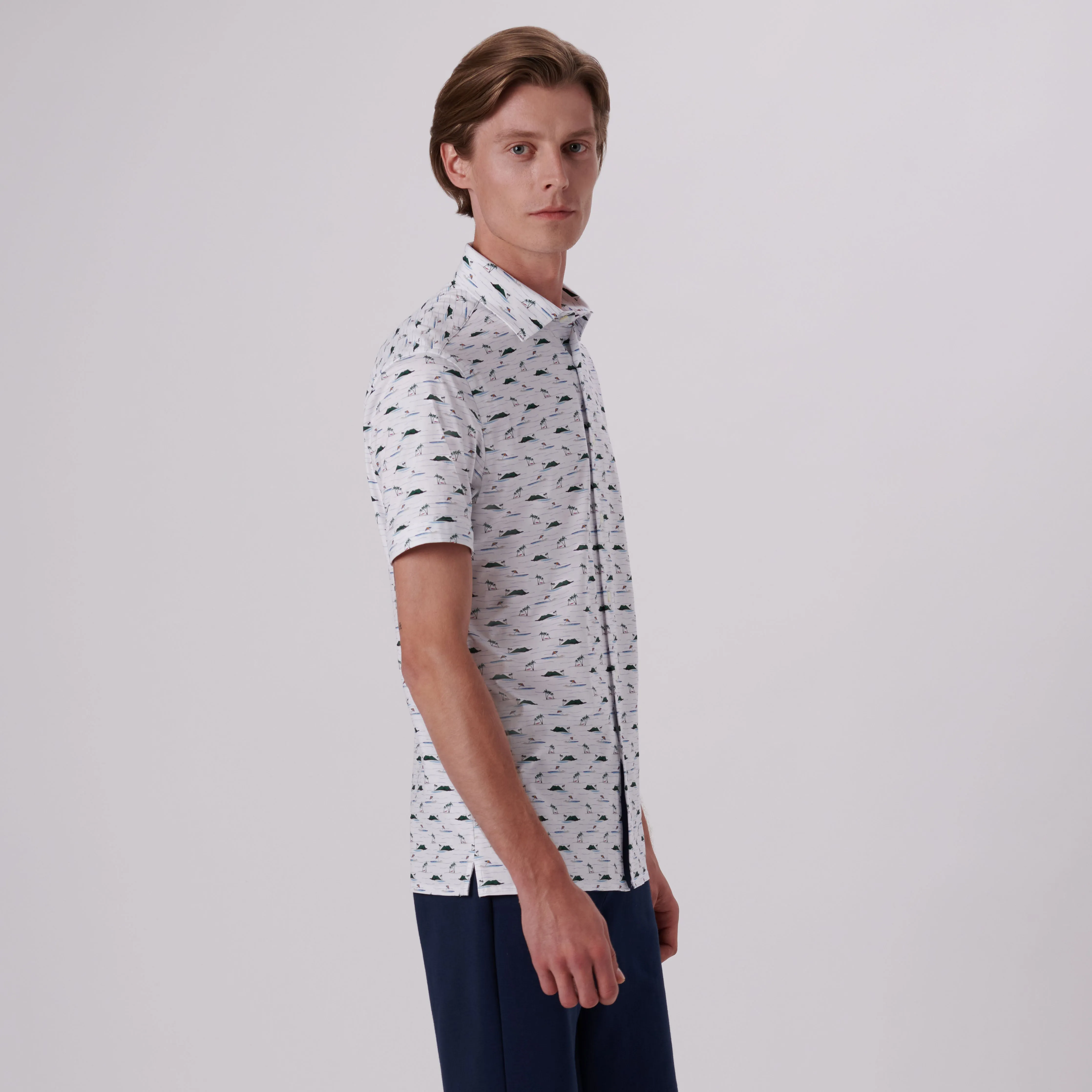 Milo Island Print OoohCotton Short Sleeve Shirt