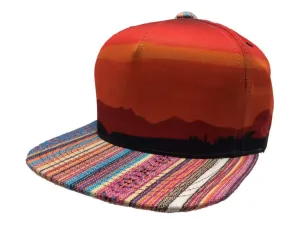 Mitchell & Ness Desert Sunset Multi-Color Adjustable Snapback Flat Bill Hat Cap