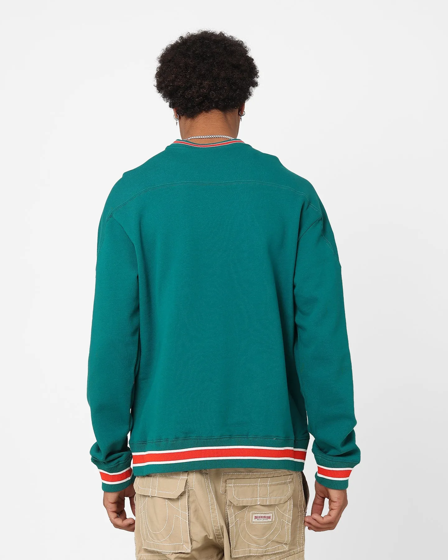 Mitchell & Ness Miami Dolphins Division Crewneck Faded Teal