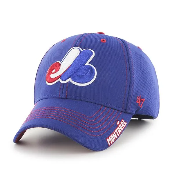 Montreal Expos 47 Brand YOUTH Blue Dark Twig Performance Adjustable Hat Cap