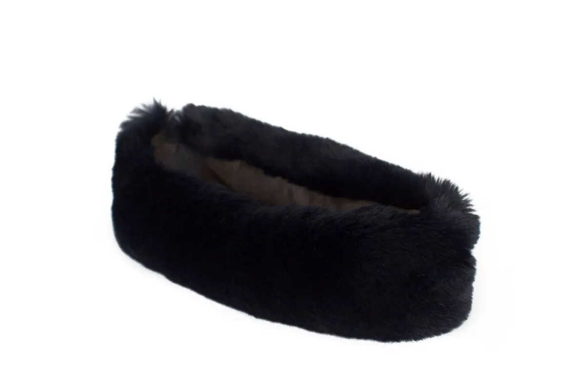 Navy Faux Fur Headband / Collar by Evelyne Prélonge