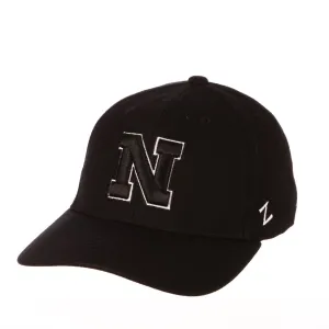 Nebraska Cornhuskers Zephyr "ZH Black" Structured Stretch Fit Fitted Hat Cap