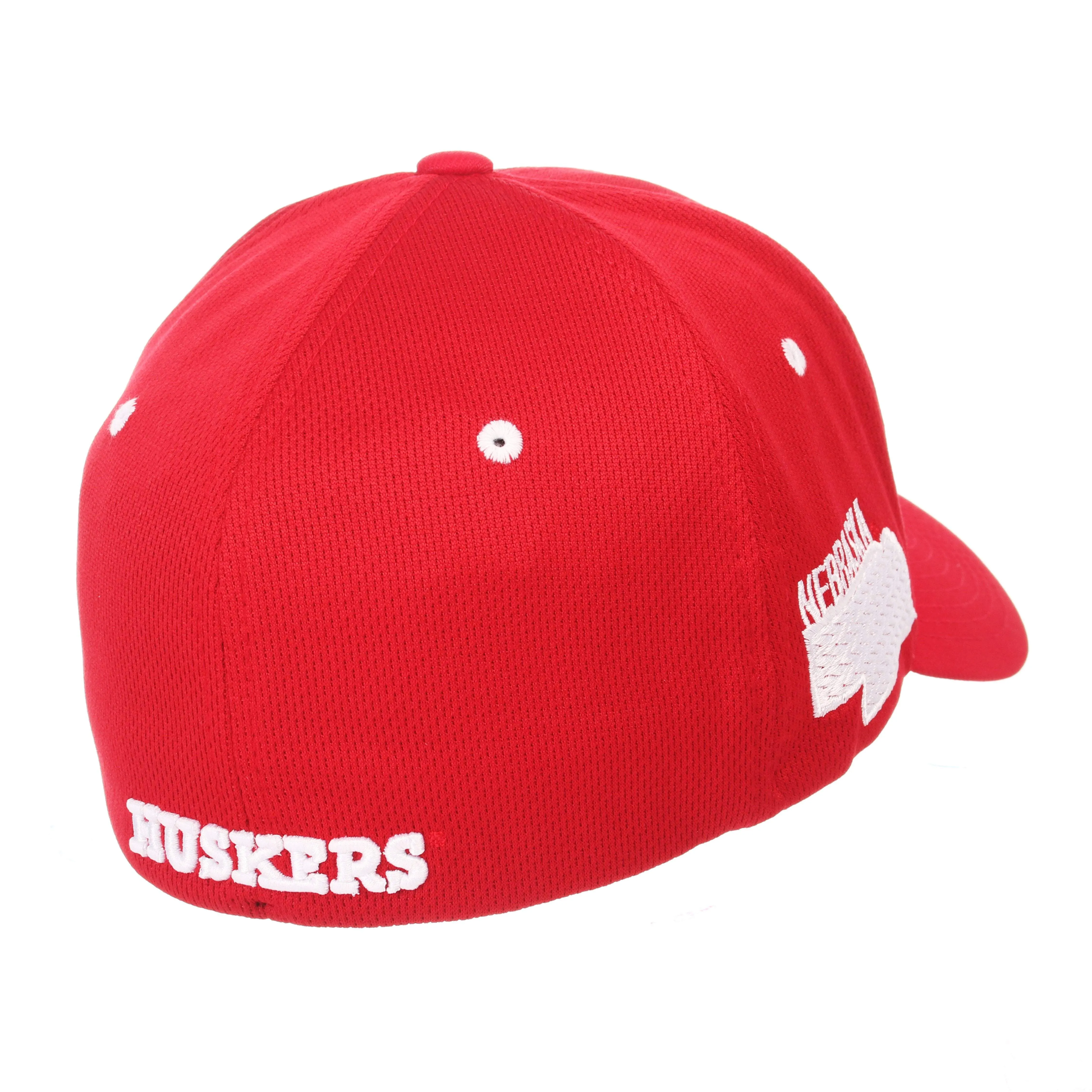 Nebraska Cornhuskers Zephyr Red "Rambler" Structured Stretch Fit Hat Cap (M/L)