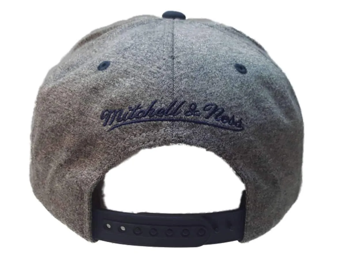 New York City FC Mitchell & Ness Gray Blue Structured Adj. Flat Bill Hat Cap