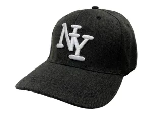 New York "NY" XM Charcoal Gray Semi-Structured Adjustable Strap Hat Cap A402