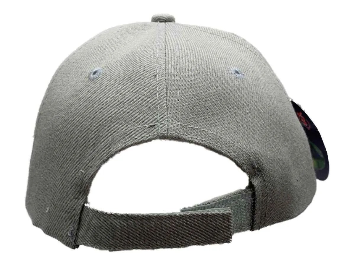 New York "NY" XM Gray & Navy Semi-Structured Adjustable Strap Hat Cap AA249