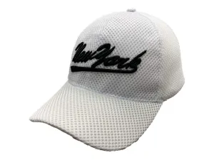 New York "NY" XM White All Mesh Semi-Structured Adjustable Strap Hat Cap AA683