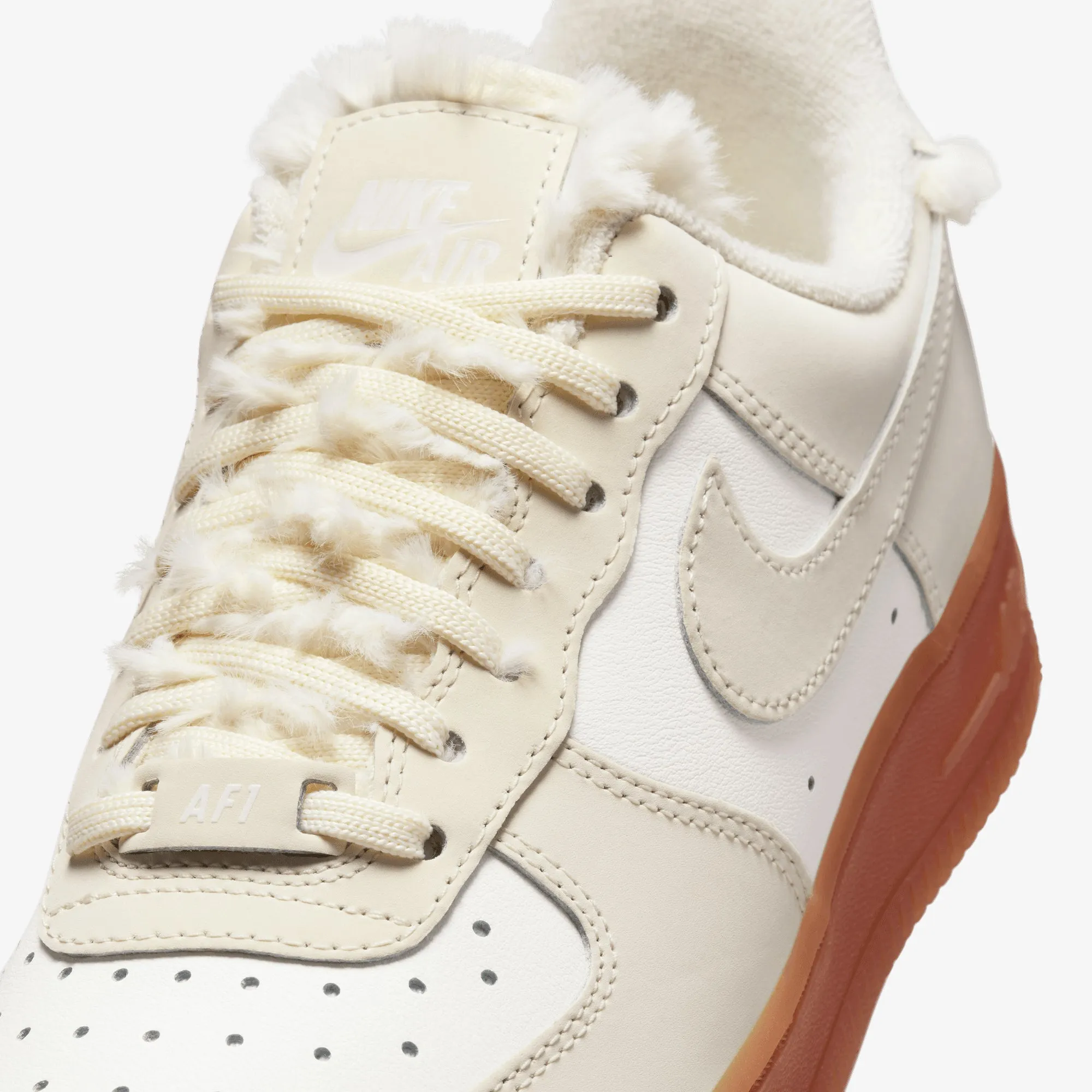 Nike | WMN'S AIR FORCE 1 '07 LX { SAIL/COCONUT MILK-GUM MED BROWN