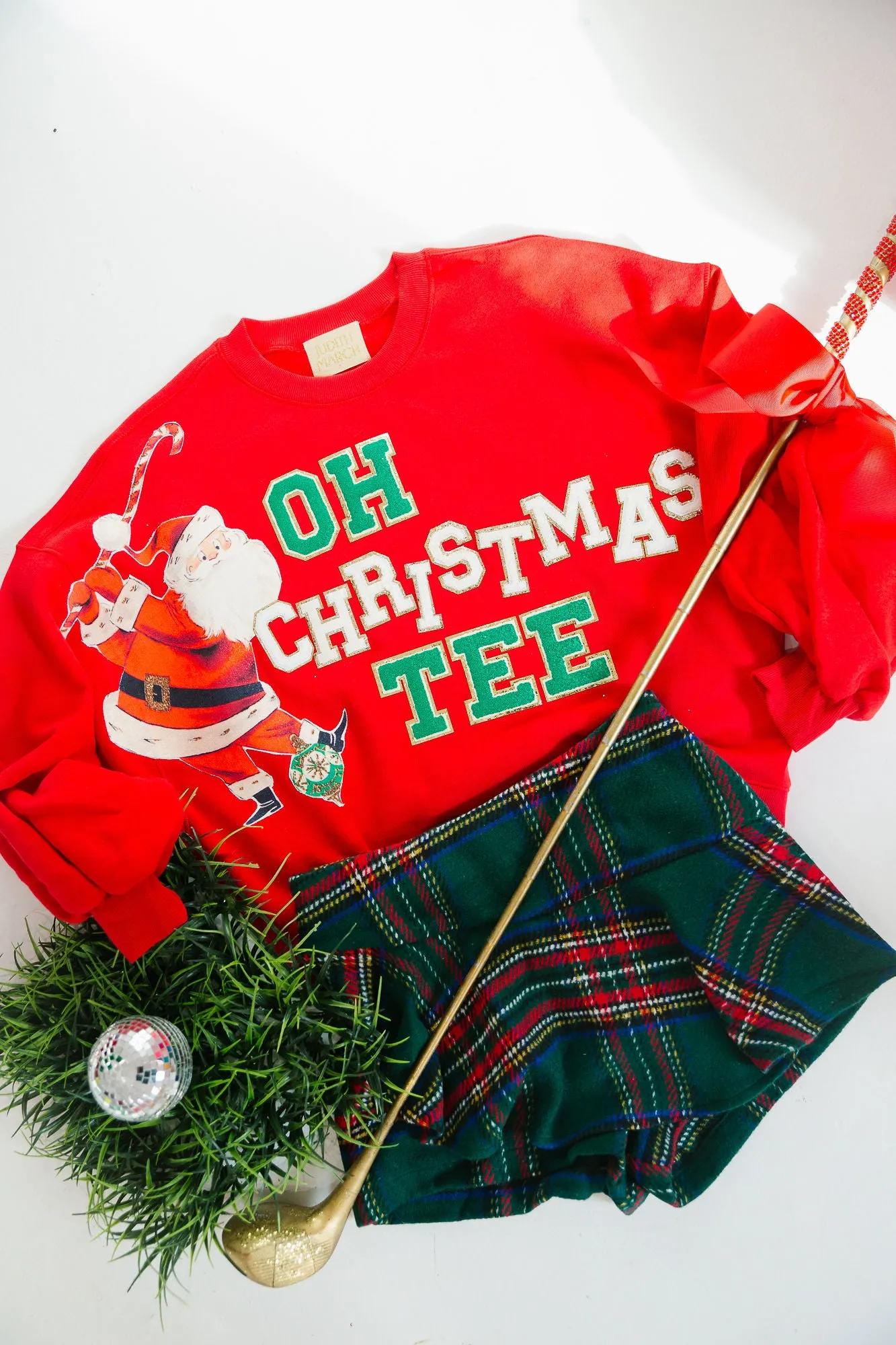 OH CHRISTMAS TEE RED PULLOVER